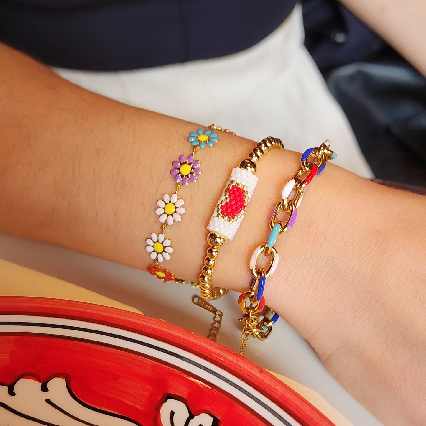Brazalete cadena colors